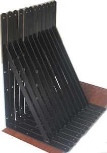 12 Pack L20" X H 12" Black Heavy Duty Shelf Brackets with Screws Metal Shelf - Picture 1 of 22