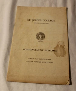 Vintage St. John's College Commencement Exercises May 28th 1978 - Bild 1 von 2