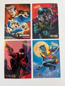 Bulk Lot 4 x 1995 Fleer Ultra Spider-Man Set Cards - Blood Rose Mysterio Wolf - Picture 1 of 12