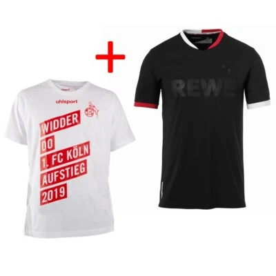 uhlsport 1.FC Köln Ausweichtrikot schwarz 2021/2022 mit Widder Do T-Shirt