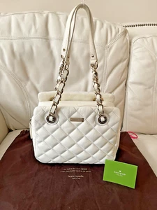 Kate Spade Ledertasche gesteppt Kettenriemen weiß - Bild 1 von 18