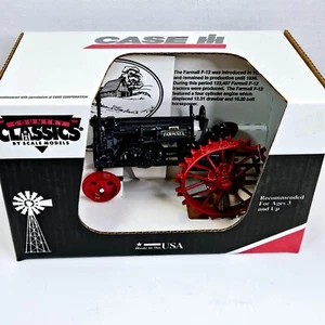 Farmall F-12 Tractor McCormick Deering Die Cast Metal Red USA Made Scale Model - Picture 1 of 14