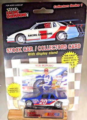 1989 Racing Champions Stock Car/Collector Card #20 ROB MOROSO Crown NASCAR Car - Image 1 of 4