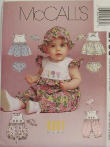 McCALLS 2706 Infants Rompers in 2 lengths Dress Hat & Panties PATTERN S-XL UC - Picture 1 of 3