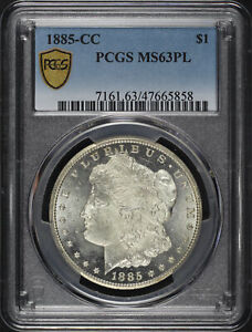 1885-CC Morgan Dollar PCGS MS-63 PL