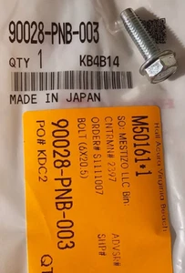 90028-PNB-003 OEM HONDA K-SERIES CRANK SENSOR BOLT K20 RSX EP3 TSX - Picture 1 of 3