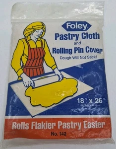 Paño de pastelería Foley vintage y cubierta enrollable paquete sellado de 18 x 26 pulgadas - Imagen 1 de 3