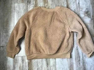 Old Navy Tan Sherpa Sweatshirt Women's sz M-NWT - Picture 1 of 4