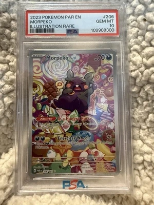PSA 10 Morpeko Paradox Rift 206/182 Holo Illustration Rare Card Pokemon TCG - Image 1 of 2
