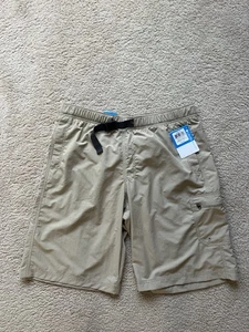 Columbia Hombres M Pantalones Cortos Palmerston Peak Cortos Omni-Sombra Tostado Caqui Nylon NUEVO - Imagen 1 de 14