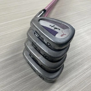 Wilson Hope Breast Cancer Golf Clubs Irons 5 7 8 9 RH Pink Womens Flex Oversized - Picture 1 of 9