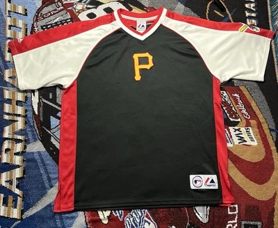 Vintage Majestic Pittsburgh Pirates Jersey MLB Practice Training Mens Large - Image 1 of 4