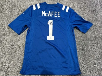 PAT MCAFEE Indianapolis Colts SIGNED Autograph Football Jersey PSA COA Nike S - Image 1 of 3