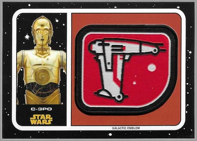 C-3PO 2017 Topps Star Wars The Last Jedi Emblem Patch Card #MP-GR - Image 1 of 2