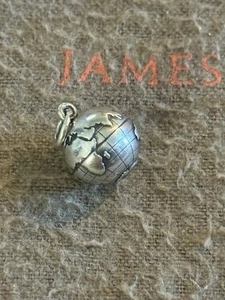 James Avery Retired 3D Globe Planet Earth Charm Sterling Silver - Picture 1 of 5