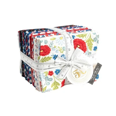 Red, White and Bloom Fat Quarter Bundle by Moda - Image 1 of 4