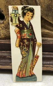 Rottami di kimono vittoriano fustellato asiatico ragazza giapponese - L8 - Foto 1 di 3