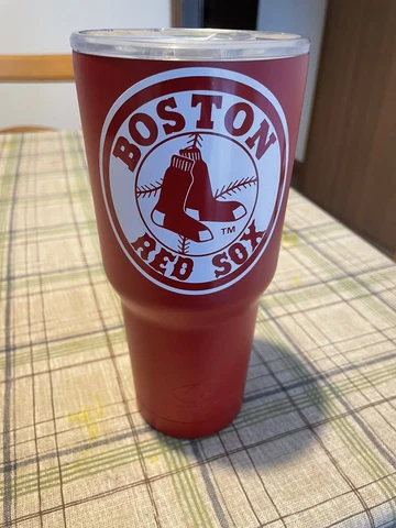 Boston Red Sox - Mossy Oak Stainless Steel Clear Top Tumbler Cover