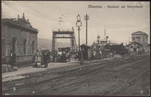 postcard MESSINA ferry station-boats - Picture 1 of 1