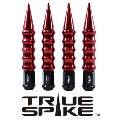 20 tuercas de acero True Spike de 1/2" rojas acanaladas para Dodge Jeep Plymouth Foto 1 de 4