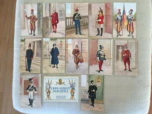 SERIE 12 CARTOLINE CORPI ARMATI PONTIFICI ANNI '30 '40 CON ASTUCCIO - Picture 1 of 3