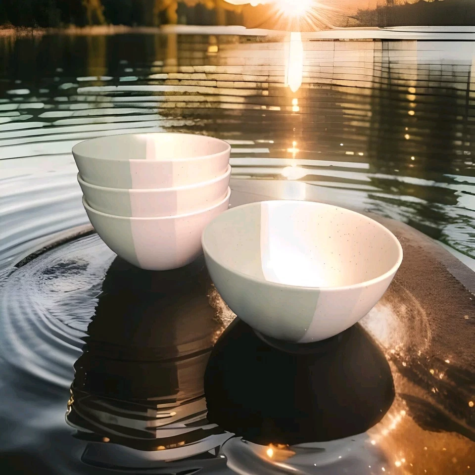 Better Homes & Gardens Sage Hayes Stoneware 4 Pc Salad Soup Bowls 6.25"W - Image 1 of 4