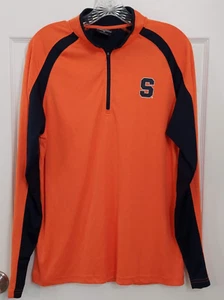 Men's Colosseum Syracuse Orange Polyester 1/4 Zip Long Sleeve Shirt Medium - Picture 1 of 9