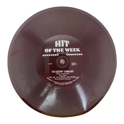 Bert Hirsch ‎– I'm Keepin' Company 1931 Flexi-disc, 10", 78 RPM Hit Of The Week - Image 1 of 2
