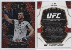 2023 Panini Select UFC Premier Level H2 Red Disco Prizm /99 Muslim Salikhov #187