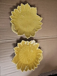 2 Vintage Woodfield Steubenville Grape Leaf Golden Fawn 9" Plates - Picture 1 of 2