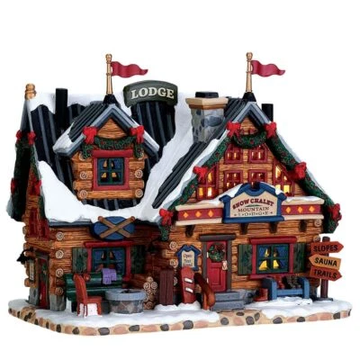 Lemax Christmas Village Lighted Apres Ski Lodge Multicolor Building Decor