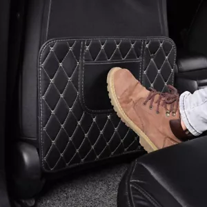 Car Accessories Seat Back Anti-Kick Pad Mat Half-size PU Leather Protector Cover - Picture 1 of 12