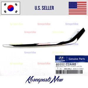 FRINT Bumper Chrome Molding Right PASSENGER ⭐OEM⭐ 86552C2AA0 Sonata SE 2018-2019 - Picture 1 of 4