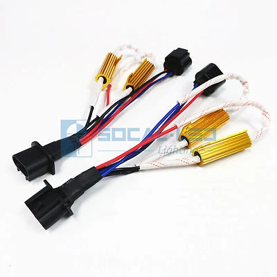 HID Relay Harness H13 9008 Dual Resistor Kit Anti Flicker Adapter Error Decoder - Image 1 of 4