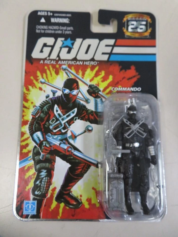 Gi Joe Snake Eyes Commando 25th Anniversary Figure MOC Hasbro 2007