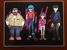 GORILLAZ.2D-MURDOC-RUSSEL-NOODLE RARE MINT MINI-POSTER NEW ART.7 1/2"X 10"