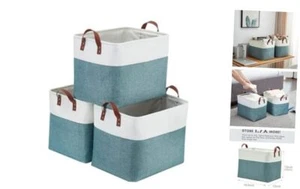 Fabric Storage Basket Large Closet Storage Bins for Toys Nursery & Laundry - Picture 1 of 8