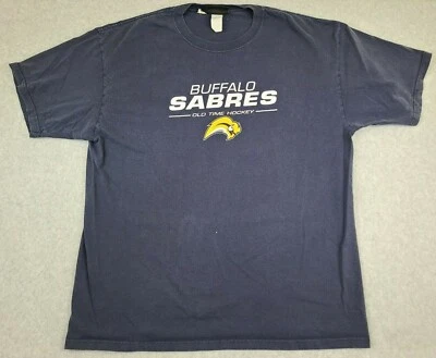 Old Time Sports Men's XL T-Shirt Buffalo Sabres Hockey Short Sleeve Blue  - Image 1 of 4