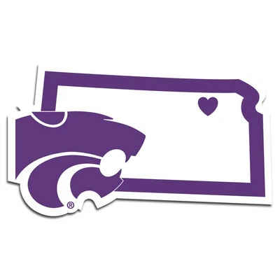 Kansas State Wildcats Home State Vinyl Auto Decal (NCAA Licensed) Kansas Shape - Image 1 of 3