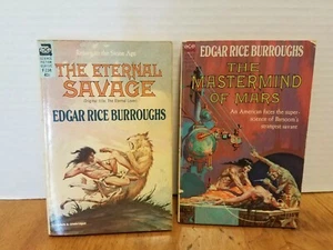 2 Vintage Edgar Rice Burroughs Science Fiction ACE paperbacks  Set #6 - Picture 1 of 3