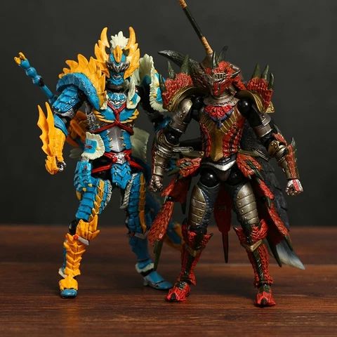 Monster Hunter Zinogre Rathalos Armor Swordsman Action Figure Joint Movable New Cover