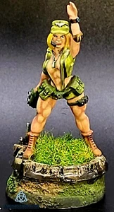 Bemalte Mädchen Krieger Pinup Brigade Alternative Miniatur für Sci-Fi Wargames - Bild 1 von 5