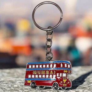 Nuovo senza etichette! Portachiavi autobus a due piani Mumbai India! - Foto 1 di 4