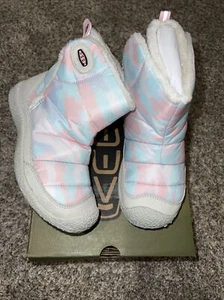 Keen Little Girls 12C Howser Mid Silver Pink Blush Boots NEW - Picture 1 of 4