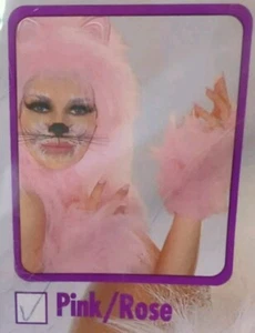 Rubies PINK CAT Accessory Kit Plush Headpiece With Collar & Matching Paws 14+ - Picture 1 of 7
