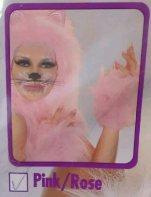 Rubies PINK CAT Kitten Accessory Kit Plush Headpiece Collar Costume Halloween - Image 1 of 4