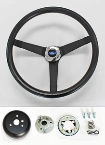 75-77 Bronco 70-77 F100 F150 F250 F350 14 3/4" vintage black steering wheel - Picture 1 of 9