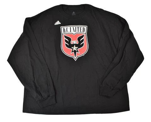 adidas MLS Mens DC United Soccer Long Sleeve Shirt New 2XL Cover