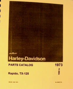 1968-1973 Harley-Davidson Rapido TX-125 3 book lot Parts,w/Supplemnt,Hop -Up - Picture 1 of 6