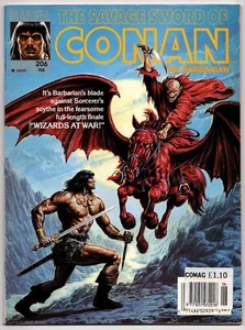 Savage Sword of Conan Vol 1 No 206 Feb 1993 (FN-) (5.5) Marvel B&W Magazine - Imagen 1 de 2
